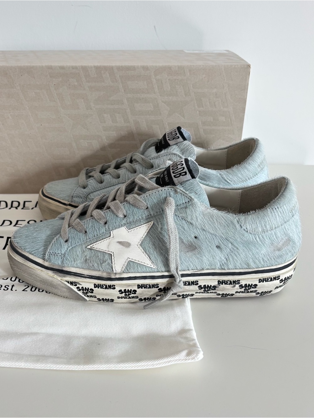 Golden Goose Superstar Classica Horsey Turquoise Sneakers